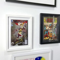 Cintre mural créatif en MDF 8x12 pouces, collectionneurs, cadre de bande dessinée d'art avec tapis blanc, cadre de bande dessinée Photo