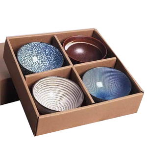 Boîtes en <span class=keywords><strong>carton</strong></span> et en papier ondulé rose, avec poignée en plastique, bol et <span class=keywords><strong>assiette</strong></span> en céramique, boîtes de rangement en <span class=keywords><strong>carton</strong></span> personnalisées - Product Image 3