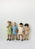 Enfant en bas âge bébé garçons filles col rond gros pull à manches courtes & Shorts 100% coton enfants tricots 2 pièces ensemble