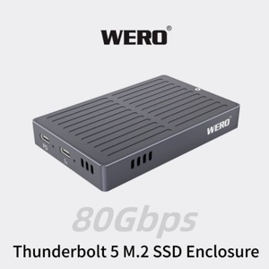 Thunderbolt 5 M.2 NVMe SSD Behuizing: 80Gbps PCIe 4.0 Ondersteunt 2230-2280 SSD Actieve Koeling Bus-Powered TB5 Kabel voor Mac/Windows - Product Image 1