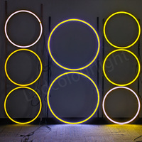 Lumière de scène DMX, cercle cinétique, lumières de grand diamètre, anneau DMX suspendu, anneau lumineux cinétique à pixels LED, lumière ronde de plafond