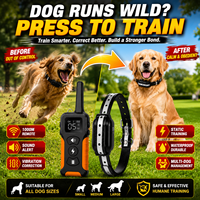 PD 519-1 Ferngesteuertes Hundetrainingshalsband mit 1000m Reichweite, Ton-, Vibrations- und Statischer Korrektur