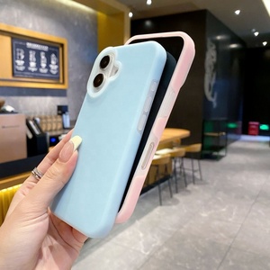 เคสโทรศัพท์มือถือซิลิโคนเหลวสีลูกกวาดสัมผัสนุ่มหรูหราสำหรับ <span class=keywords><strong>iPhone</strong></span> 16 15 <span class=keywords><strong>Pro</strong></span> Max <span class=keywords><strong>114</strong></span> 13 12 17 Air - Product Image 1
