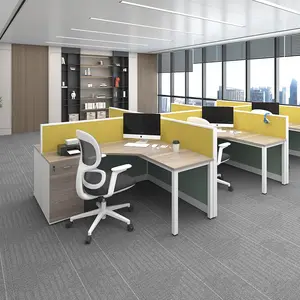 Office Modular Work Station Desk 120 Degree Cubicle Office Workstation Pc For 2 4 6 Persons Workstation Office Furniture