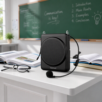 Amplificateur vocal personnel avec microphone filaire, ceinture réglable, haut-parleur Bluetooth AUX pour l'enseignement, la formation et les présentations