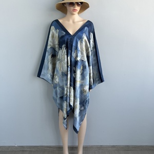Vestidos Kaftan al por Mayor para Mujer, Talla Única, Poliéster Satinado Estampado, Estilo Musulmán Africano, Sin Mangas, Cuello en V, Dashiki Abaya - Product Image 2