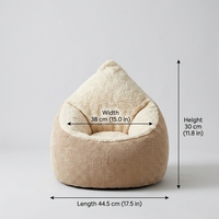 Fauteuil ergonomique sensoriel en forme de goutte d'eau pour enfants, fauteuil paresseux pour bébé en velours côtelé Sherpa de qualité supérieure, siège en mousse rempli de mousse EPS