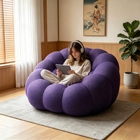 Fauteuil paresseux convertible en forme de nuage, style nordique, en tissu, pour salon et chambre à coucher
