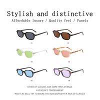 Lunettes de soleil polarisées haut de gamme faites à la main, petites montures rectangulaires en acétate, verres colorés anti-reflets, style streetwear, pour la plage