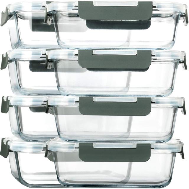 Wholesale High Borosilicate Glass Food Storage Container With Lid Sealed Meal Prep Containers Glass Lunch Boxes for Home Kitchen
