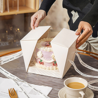 Pyramidenförmige Kuchenbox mit Klarsichtfenster, Einweg-Bäckerei-Geschenkbox, 6/8/10 Zoll Kuchen-Geschenkbox