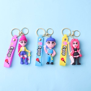 Toptan Kpop Figür <span class=keywords><strong>3D</strong></span> PVC Çift Taraflı Desenli Karikatür Anahtarlık Anime Anahtar Aksesuarı - Product Image 3