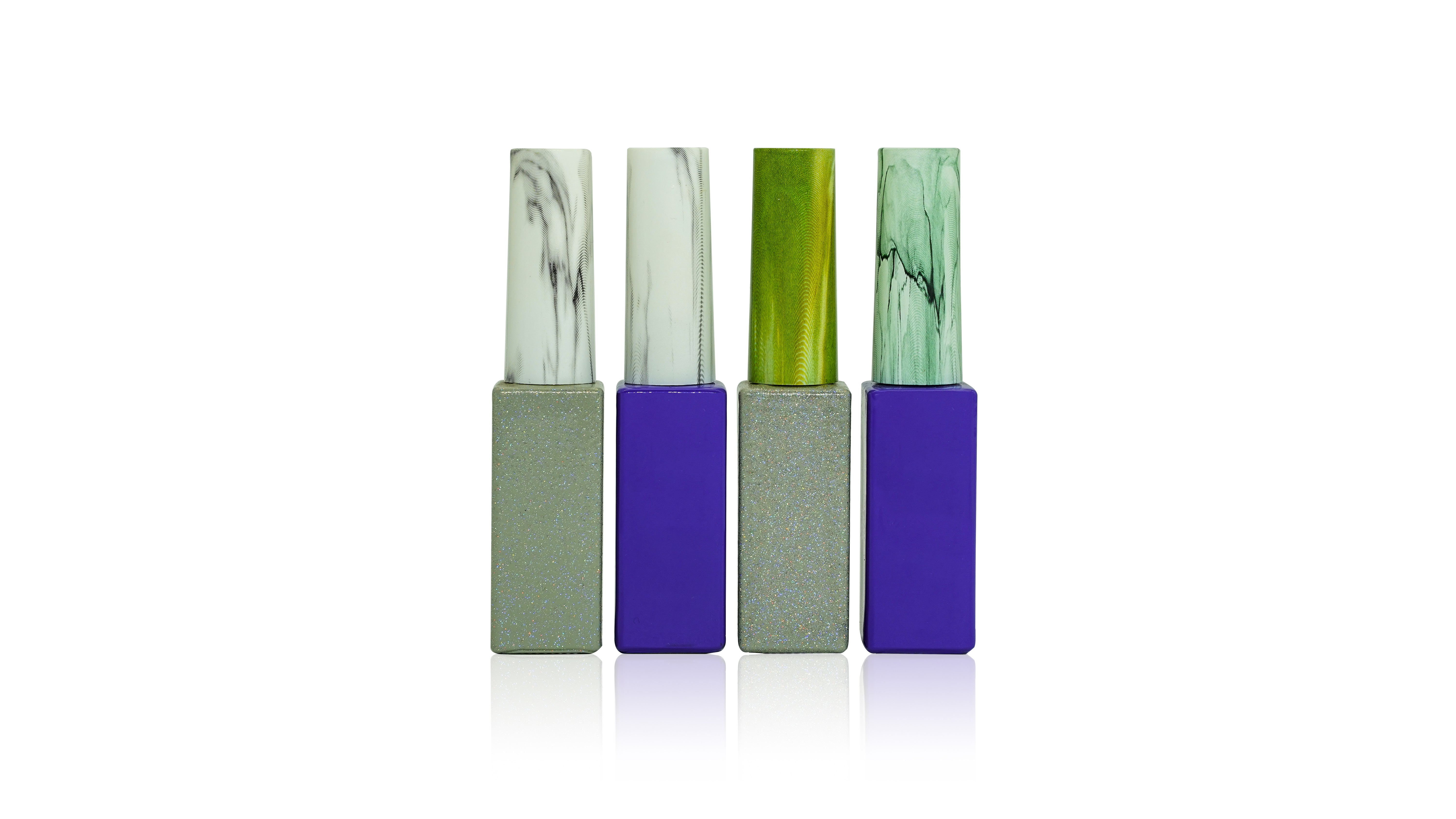 10ml 12ml 15ml Empty UV Gel Polish Bottles Glossy Painted Screen Printing