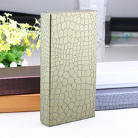 Emballage de boîtier de téléphone portable personnalisé de bonne qualité en cuir véritable crocodile noir vide avec votre propre logo