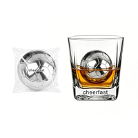Cubes de glace réutilisables en acier inoxydable 304, en forme de ballon de football, pour refroidir le whisky, la bière, le vin et les boissons lors de soirées et bars
