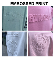Sudadera con capucha de diseño personalizado con relieve de lana 330GSM para hombre, jersey de manga larga de alta calidad, logotipo de gran tamaño, estampado colorido alto