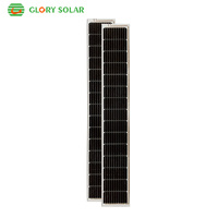 100W BI PV Double verre demi-coupe cellule de panneau solaire de balcon Bifacial