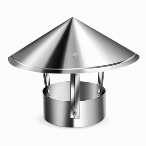 Cache-chimney traditionnel en acier inoxydable pour <span class=keywords><strong>cheminée</strong></span> et poêle, couvercle extérieur anti-reflux pour <span class=keywords><strong>cheminée</strong></span> extérieure - Product Image 1