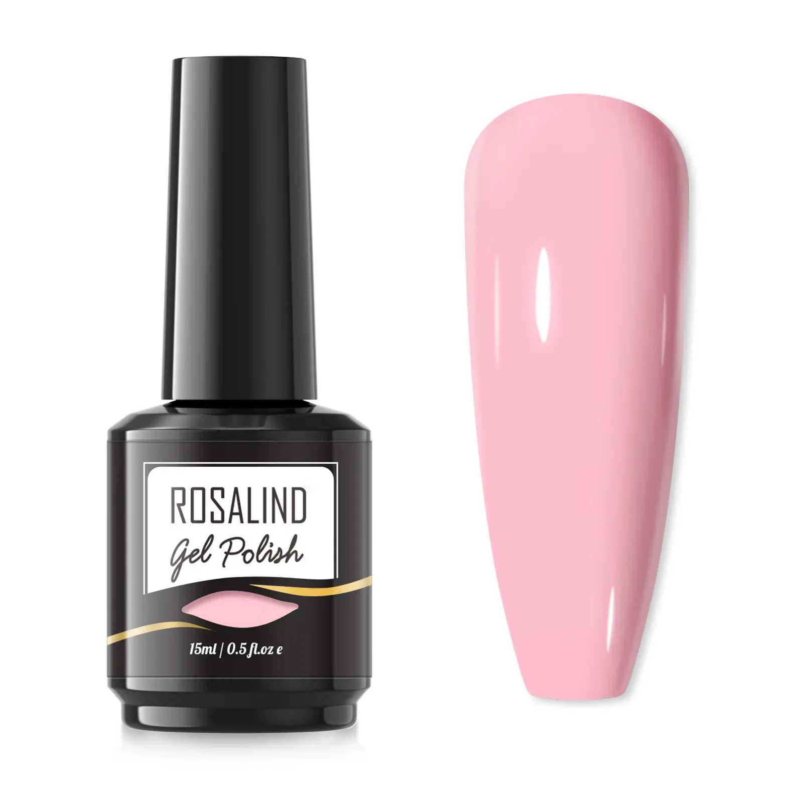 Rosalind nail supplies custom private label 15ml pink gel varnish nail lacquer soak off uv/led lamp poly nail gel polish