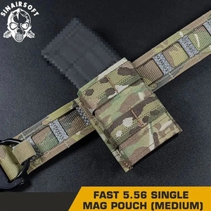 กระเป๋าใส่แม็กกาซีนแบบคลิป FAST MOLLE ขนาดกลาง 5.56 อุปกรณ์เสริมสำหรับการล่าสัตว์ พร้อมช่องใส่แม็กกาซีนเดี่ยวที่สะดวกสบาย - Product Image 1