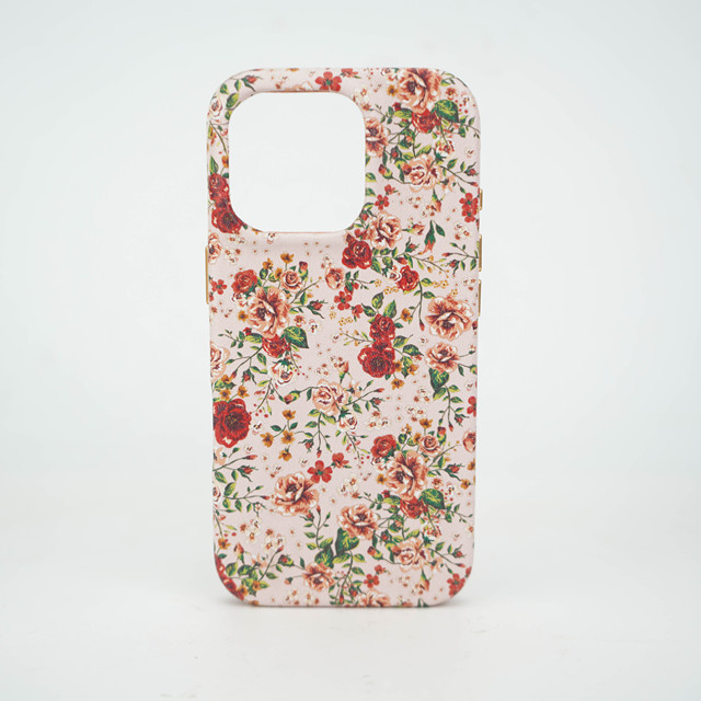 Vintage Floral Pattern Anti-Fingerprint 360 Protection Romantic for PU Ins Style Phone Case HK No Special Craft Zenos