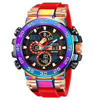 Nouvelle Montre STRYVE pour Hommes, Mouvement Double Numérique-Analogique, Calendrier Lumineux, Étanche, Montre Sport de Mode pour Hommes 8025