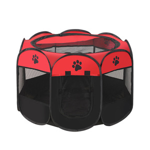 Recinzione per cani pieghevole antigraffio per animali domestici ottagonale per interni ed esterni con chiusura a cerniera per uso in sala parto - Product Image 6