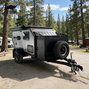 Mini <span class=keywords><strong>caravane</strong></span> tout-terrain en aluminium pour <span class=keywords><strong>moto</strong></span>, conforme aux normes australiennes, avec cuisine de luxe, durable et mobile - Product Image 1