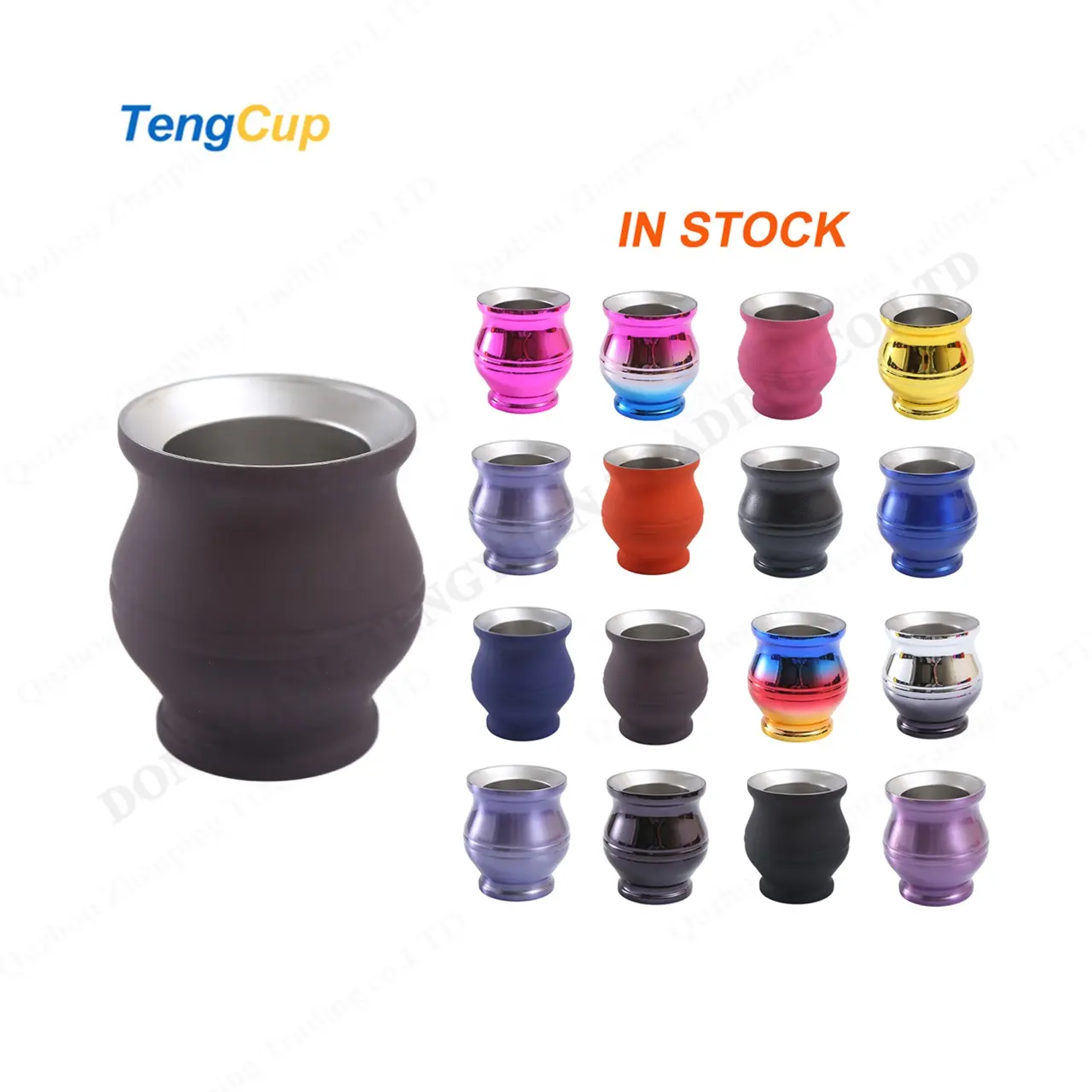 TY 180ml en stock Logotipo personalizado Amazon Venta caliente de acero inoxidable Yerba Mate Cup y Bombilla Set con Bombilla Set de regalo de paja