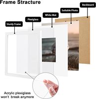 Cadres photo carrés en bois blanc DX Designs 8x8 10x10 12x12, vente en gros, cadres photo modernes en MDF avec passe-partout pour décoration murale de galerie
