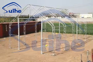 Dôme de toit arqué Abri de garage de <span class=keywords><strong>voiture</strong></span> portable Abri de stockage de bâtiment à <span class=keywords><strong>double</strong></span> treillis - Product Image 4