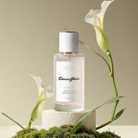 Bouteille de parfum de luxe à fond épais claire forme Unique 30ml 50ml 100ml bouteille de parfum en verre pour l'air de pulvérisation de presse portable pour hommes