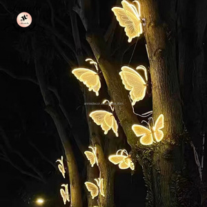 ANNIELU Accessoires Papillons LED Lumineux Romantiques avec Ailes Animées et Mobiles pour Décoration de Couloir de Mariage, Événements et Toiles de Fond de Fête - Product Image 4