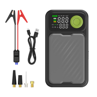 Démarreur de voiture 14,8 V, gonfleur de pneus, moniteur de pression numérique, lampe de secours LED, booster de batterie portable, certifié CE