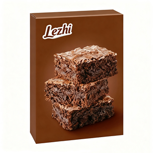 กล่องบรรจุภัณฑ์กระดาษผสมบราวนี่ฟัดจ์ฟัดจ์ฟัดจ์คลาสสิกเกรดอาหารแบบกำหนดเอง - Product Image 1