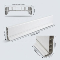 Plinthe en PVC pour décoration intérieure, alternative aux profilés MDF, couleur blanche