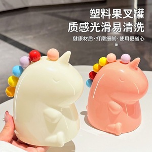 Unicorn Dessert Fork Holder Plastic Colorful Design For <b>Kids</b> And Adults Sweet Serving <b>Set</b> - Product Image 3