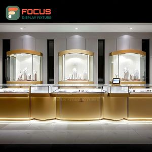 Mostrador de Exhibición de Joyería Minimalista para Centro Comercial, Mostrador de Metal para Centro Comercial, Vitrina para Joyería - Product Image 2