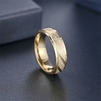 Vintage Granulat Glänzende Matte Twill Gravierte Paarringe Hochzeit Freundschaft Maßgefertigter Ring Unisex Schmuck Großhandel
