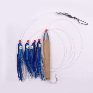 Señuelos de Pesca Weiyu, Señuelo para Marlin de 4.5 Pulgadas con Falda de Pulpo y Conector de Cedro, Cadena de Señuelos para Pesca de Atún - Product Image 5