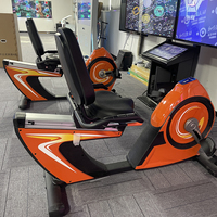 Bicicleta de Ciclismo AR Inmersiva Multijugador con Pantalla Grande, Sistema Interactivo de Bicicleta y Juego, Bicicleta de Spinning para Grupos y Familias