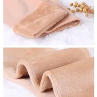Chaussettes de compression en velours doux et épais pour femmes, chaudes pour l'hiver, en polyester, au-dessus du genou