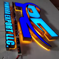 Letras de Canal 3D de Acrílico Brillante con Retroiluminación Blanca, Letrero LED Personalizado, Resistente al Agua para Exteriores, Venta Caliente de Fábrica