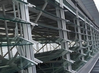 Volet en aluminium et verre, fenêtre à persiennes en verre trempé pour la décoration extérieure du balcon