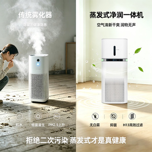 Air Purifier <b>Humidifier</b> Combo 11-20m Formaldehyde Removal Home Use - Product Image 2
