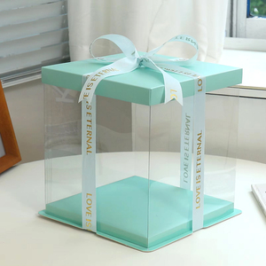 Wholesale Custom <strong>Clear</strong> <strong>Plastic</strong> Boxes for Cake Display Packaging Storage <strong>Container</strong> With <strong>Lid</strong> - Product Image 3