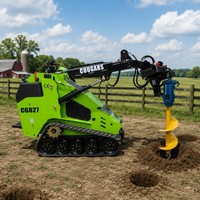 Mini-chargeuse compacte COUGARS 25 CV, tracteur et pelle rétrocaveuse diesel, moteur importé pour flotte de location et entrepreneurs en construction