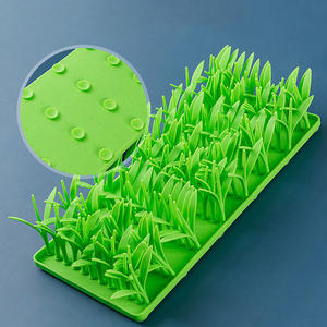 Doe Pet Slow Feeder Bols pour chiens Tapis à priser en silicone Bol pour aliments pour animaux de compagnie <span class=keywords><strong>Chat</strong></span> Chien Slip Lick Pad Nettoyage facile Distraction Chien Lécher <span class=keywords><strong>Herbe</strong></span> - Product Image 4