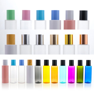 Flat Shoulder PET Toner Bottle 60ml 80ml 100ml Screw <b>Cap</b> Cosmetic Packaging With Bottle <b>Cap</b> For Toner And Lotion Repackaging - Product Image 4