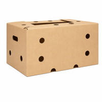 Boîte pliable en carton kraft recyclable, impression personnalisée du logo, emballage pour l'exportation d'œufs, de maïs et de fruits (usine ODM)